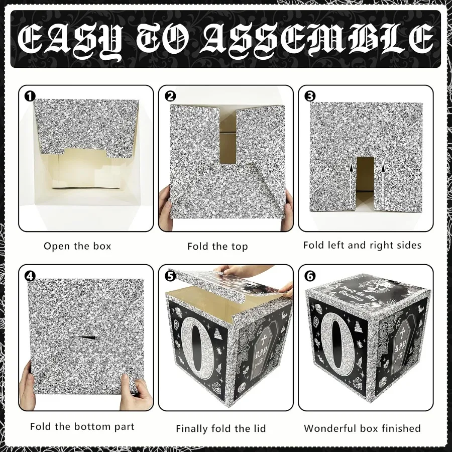 الموت لزخارف 20s 30th صناديق زينة عيد الميلاد لها ريب تو بلدي 20s بالون كتل صناديق بالونات سوداء مع L