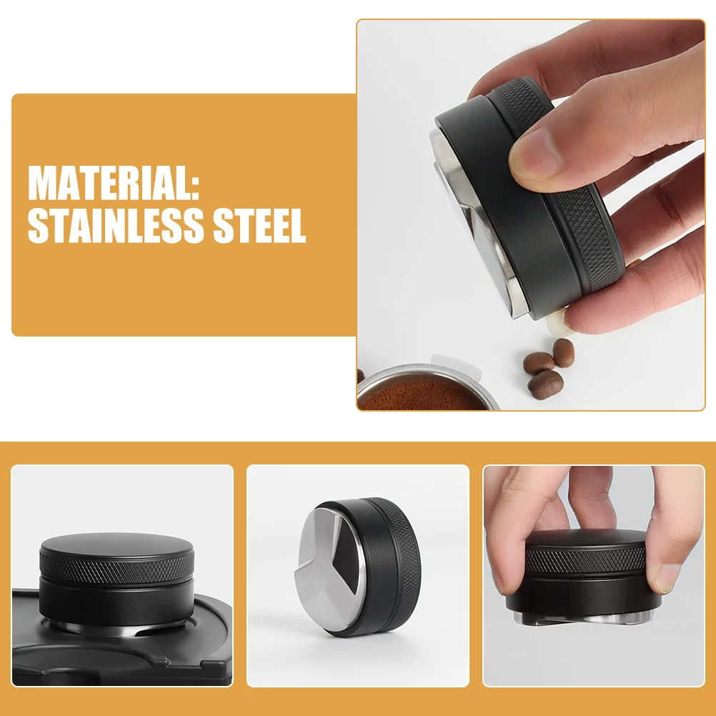 Coffee Distributor For Espresso Machines Stainless Steel Base Nonslip Handle Low Profile Design Leveler