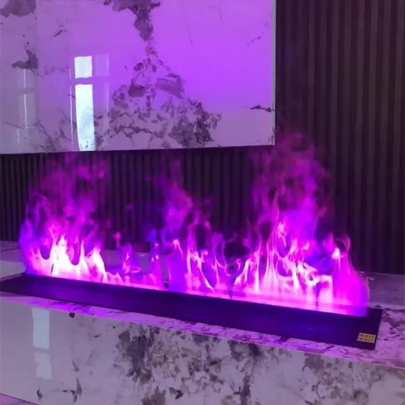 Lareira elétrica de parede 3d, efeito construído, enchimento automático, névoa de água, vapor, lareira para decoração de quarto, lareira interna