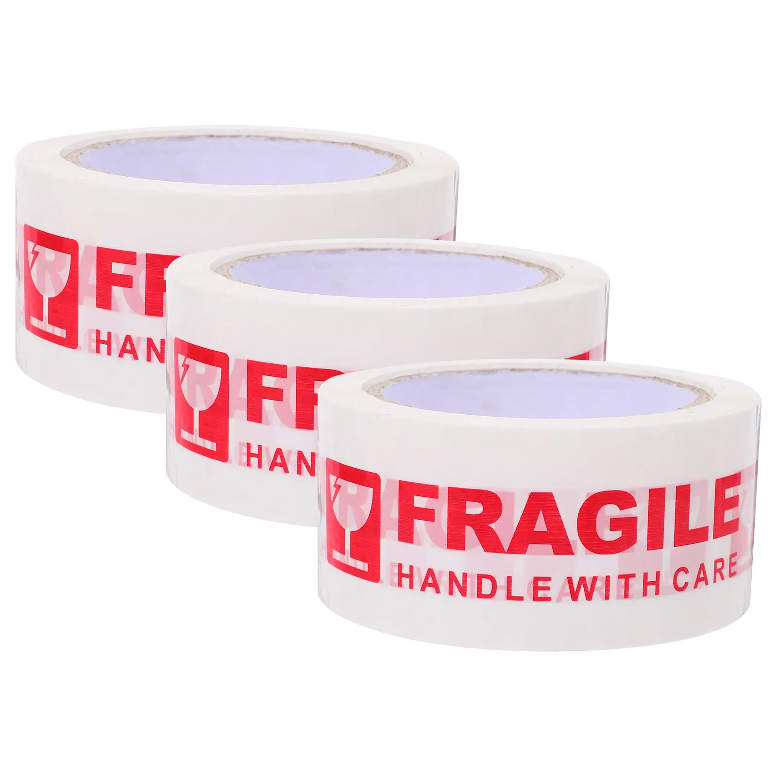 移動用注意テープ 3 ロール 壊れ物注意包装テープ 箱用粘着テープ 小規模ビジネス用