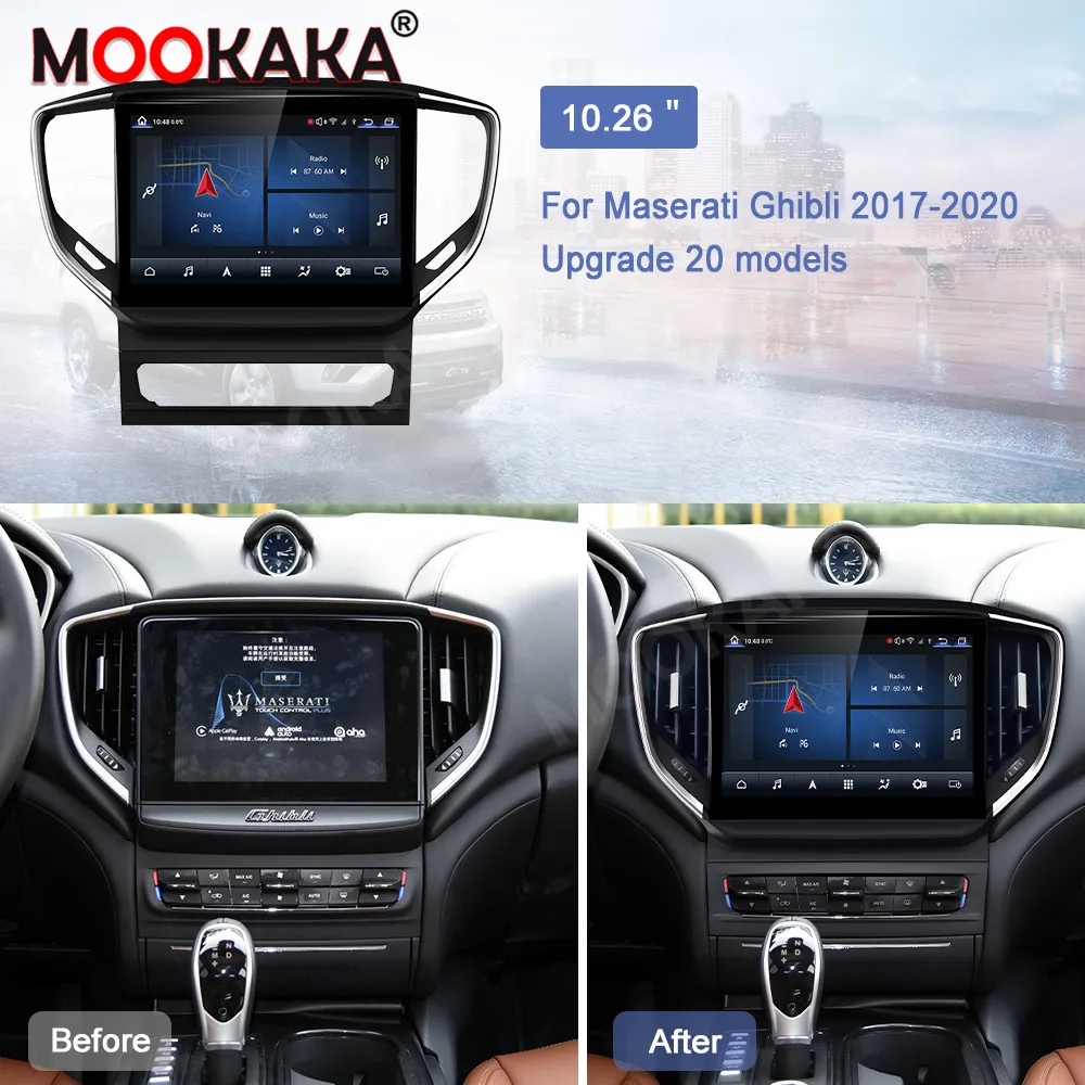 10.26 Inch Android 12 For Maserati Ghibli 2017-2020 Car Multimedia Player Auto Carplay Stereo DSP Radio GPS Navigation Head Unit