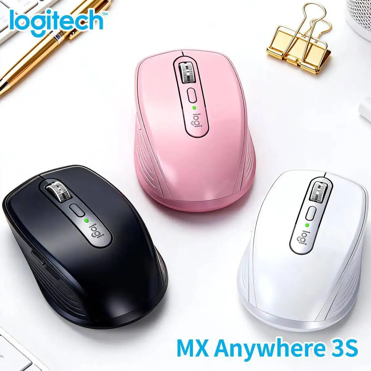 

Logitech Master Series MX Anywhere 3S Bluetooth Беспроводная бесшумная мышь Мягкий звук Офисный женский планшет