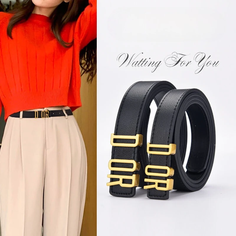 

Французский минималистичный кожаный ремень с пряжкой-буквой, модный и универсальный для женщин, ремень из воловьей кожи, высококачественный кожаный ремень