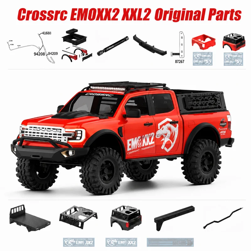 Crossrc Emoxx2 Xxl2 Original Accessories Anti-Roll Bar Steering Buffer Differential Line Drive Shaft Car Shell Tail Plate
