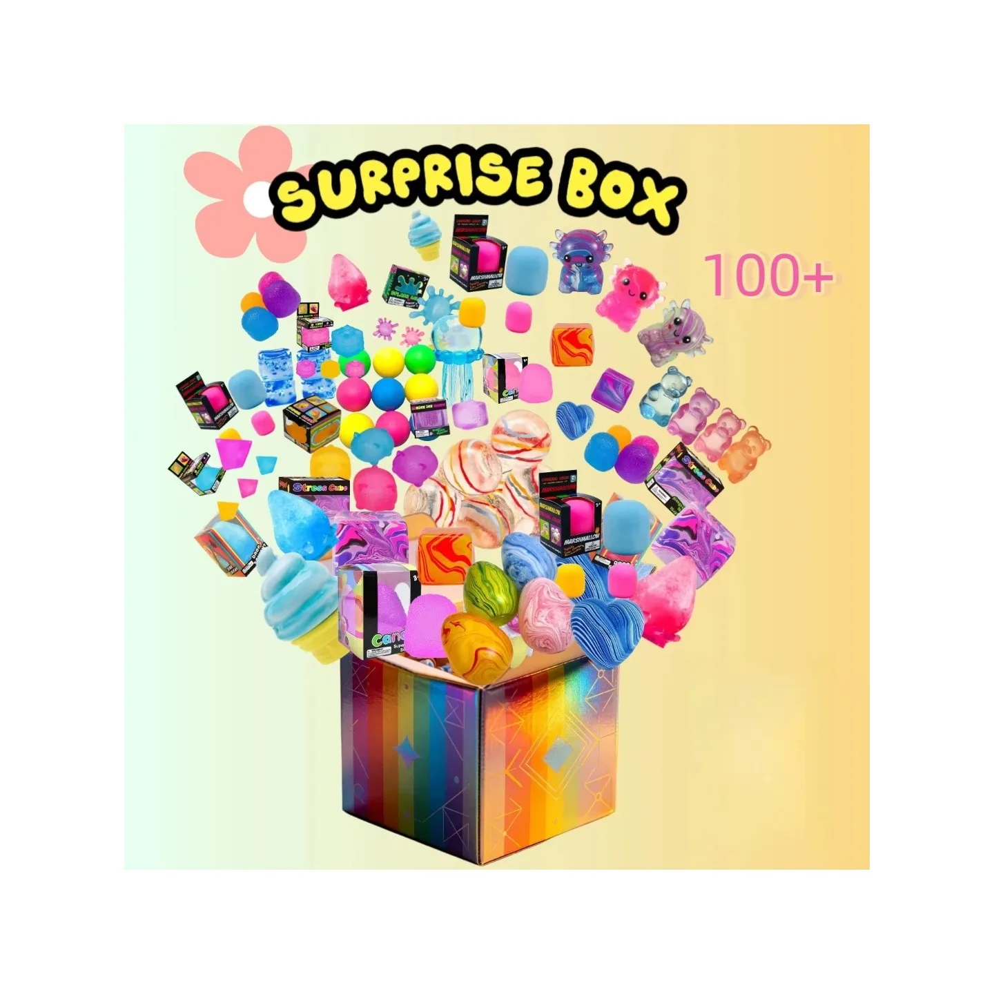 Mystery Blind Box Random Squishy Squeeze Fidget Toy Cute Sensory Stress And Anxiety Relief Toy Gift For All Ages