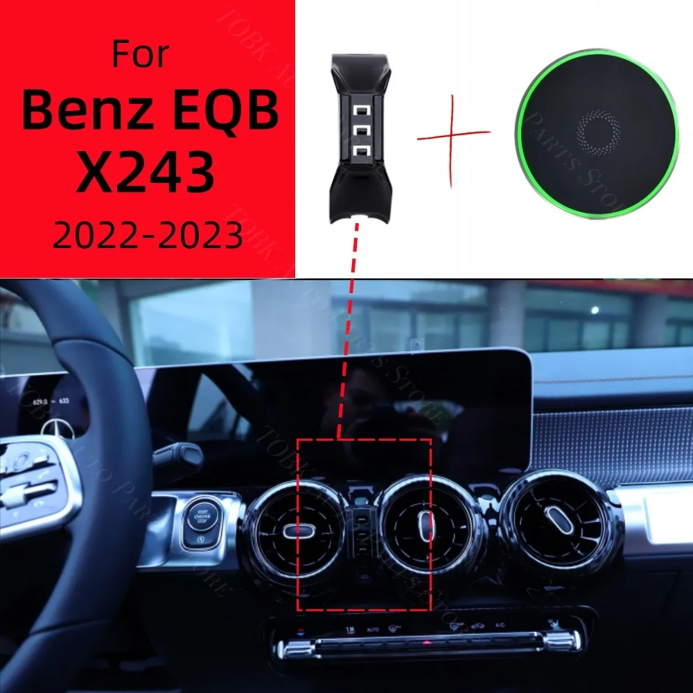 

Car Phone Magnetic Stand For Mercedes Benz EQB 250 300 2022 2023 Wireless Charging Special Fixed Bracket Base MagSafe Mount