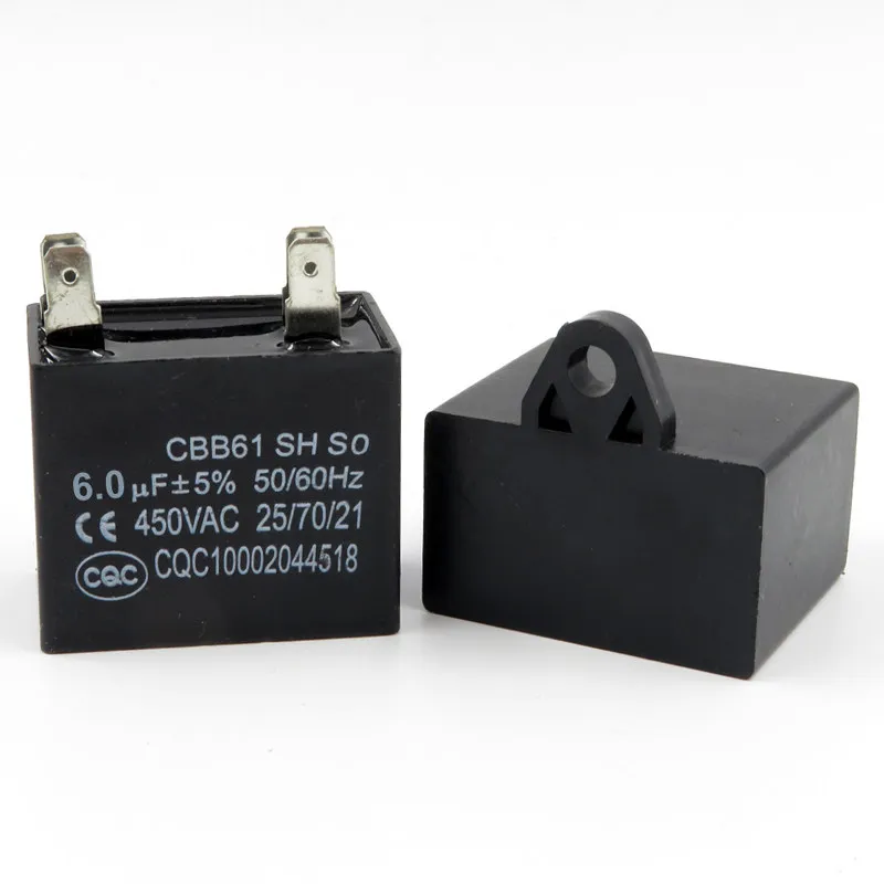 Unit for CBB61 6UF 450V Fan Run Capacitor  10pcs
