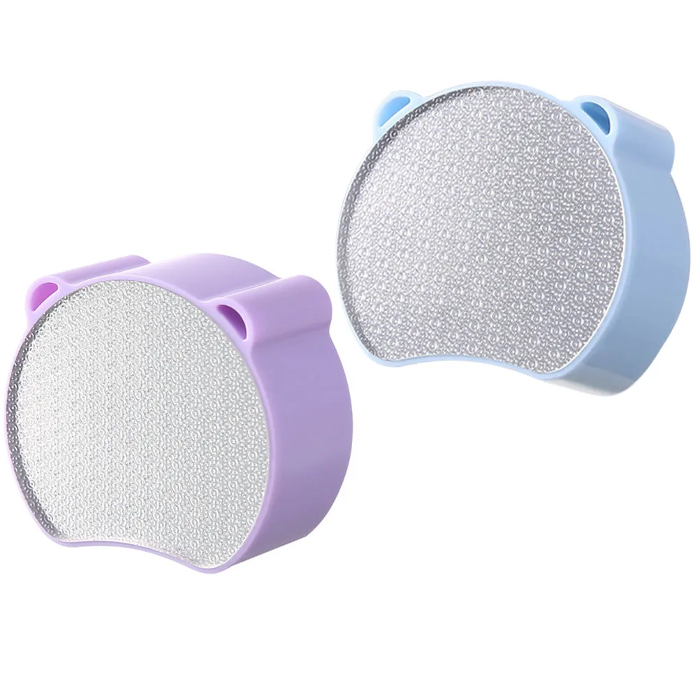 

2pcs Dual-sided Nano Glass Foot Grinder Hair Remover Manual Operation Portable for Home Use Purple Bear