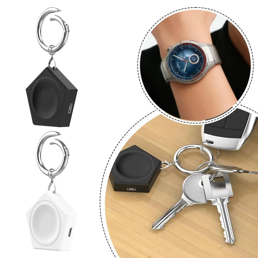 

Smart Watch Charging Adapter Dock Portable Smart Watch Charging With Keychain For Huawei GT5 Google Pixel Samsung Galaxy Watch