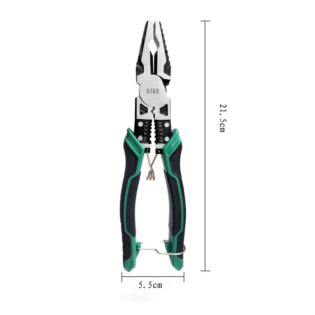 Multi functional diagonal wire stripping pointed nose pliers, labor-saving winding crimping and shearing industrial grade pliers