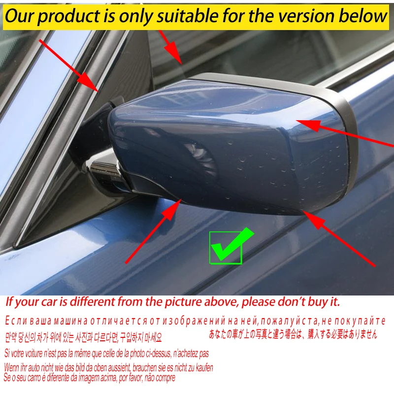 Modello in fibra di carbonio Nero Tappi di copertura dello specchietto laterale di ricambio per BMW E46 316i 318i 318d 320d 320i 325i 328i 330d 330i