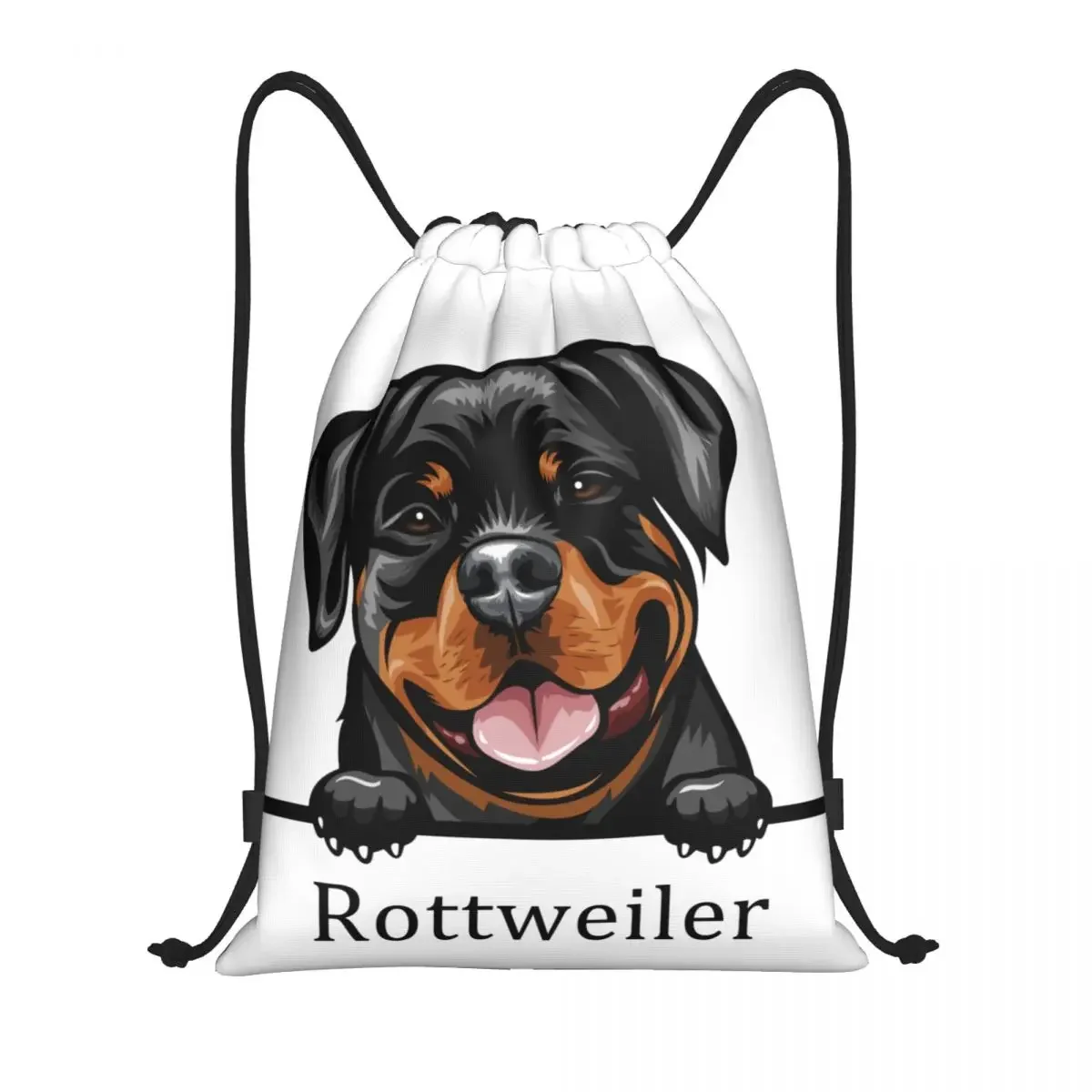 Sac à dos Rottweiler personnalisé pour hommes et femmes, sac à dos de yoga, sac de sport pour animaux de compagnie, sac à dos de gym, proximité du chien Wstring, entraînement