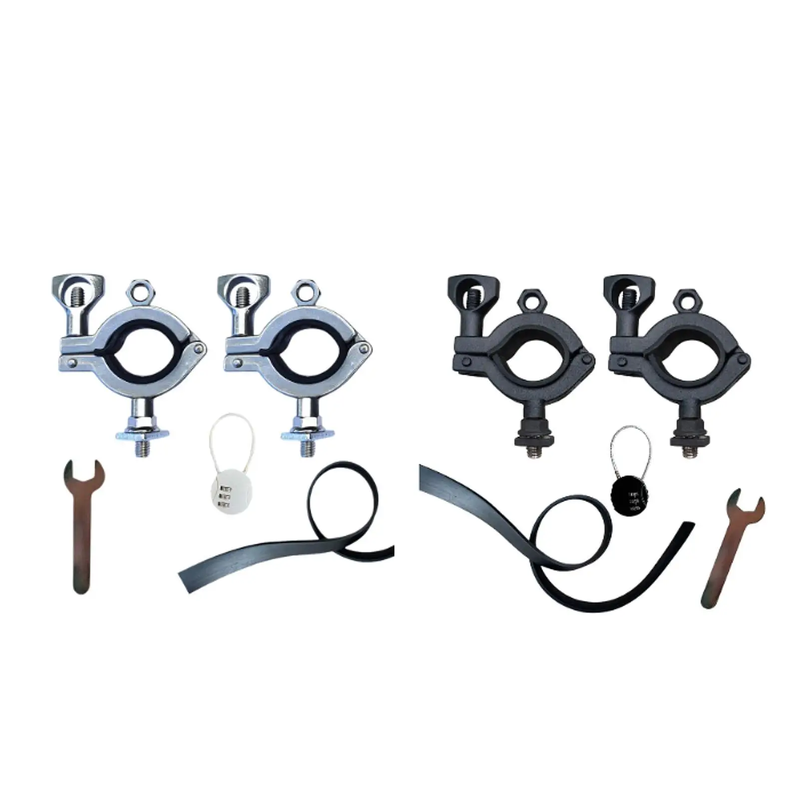 Roof Rack Shovel Mount Universal Stainless Steel Clamp Auto Overlanding Gear Holder for Camping Travel Off Road