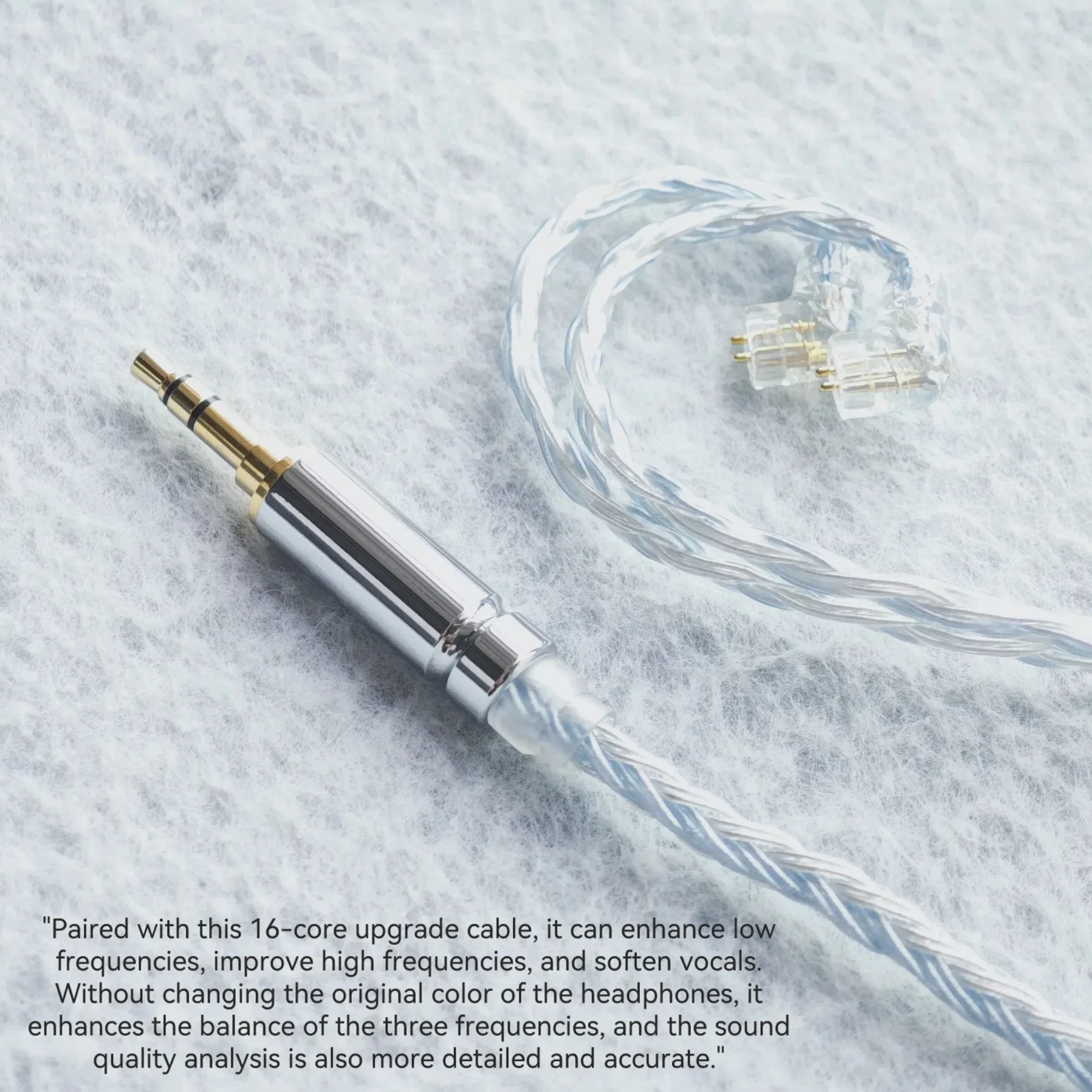 KZ Cable For ZEX Pro CRN ZAX ASX ZSX AST ZS10 ZAS OCC 2.5 3.5mm With MIC 16 Core Earphones Silver Plated Upgrade 4.4mm Balance