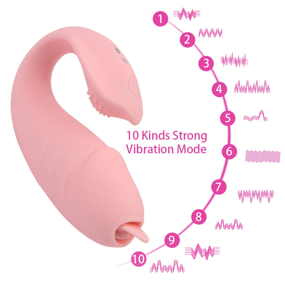 Remote Control Wearable Sex Toys For Women Clitoris G Spot Vaginal Massage Wireless Tongue Licking Heating Vibrator 10 Modes