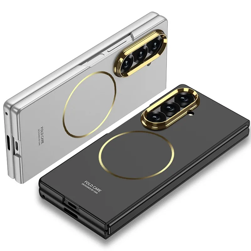 

Для Samsung Z Fold7 Магнитное беспроводное зарядное устройство Чехол для телефона ПК Матовый материал Z Fold7 Полная упаковка Мембранный защитный чехол