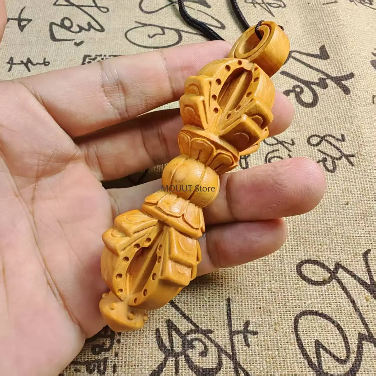 

10*3 см нашаja резьба по дереву, развертки плохих вещей, буддийская ваджра, благоприятная ручная резьба, автомобиль/дома/ручные детали, подвесные украшения, подвески