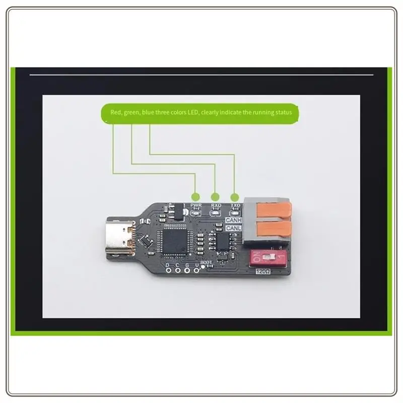 Konverter USBCAN Dapat Diandalkan Transceiver CANABLE USB Ke CAN Debugger Protocol Analyzer Socketcan Kompatibel untuk PCAN, Konversi USBCAN