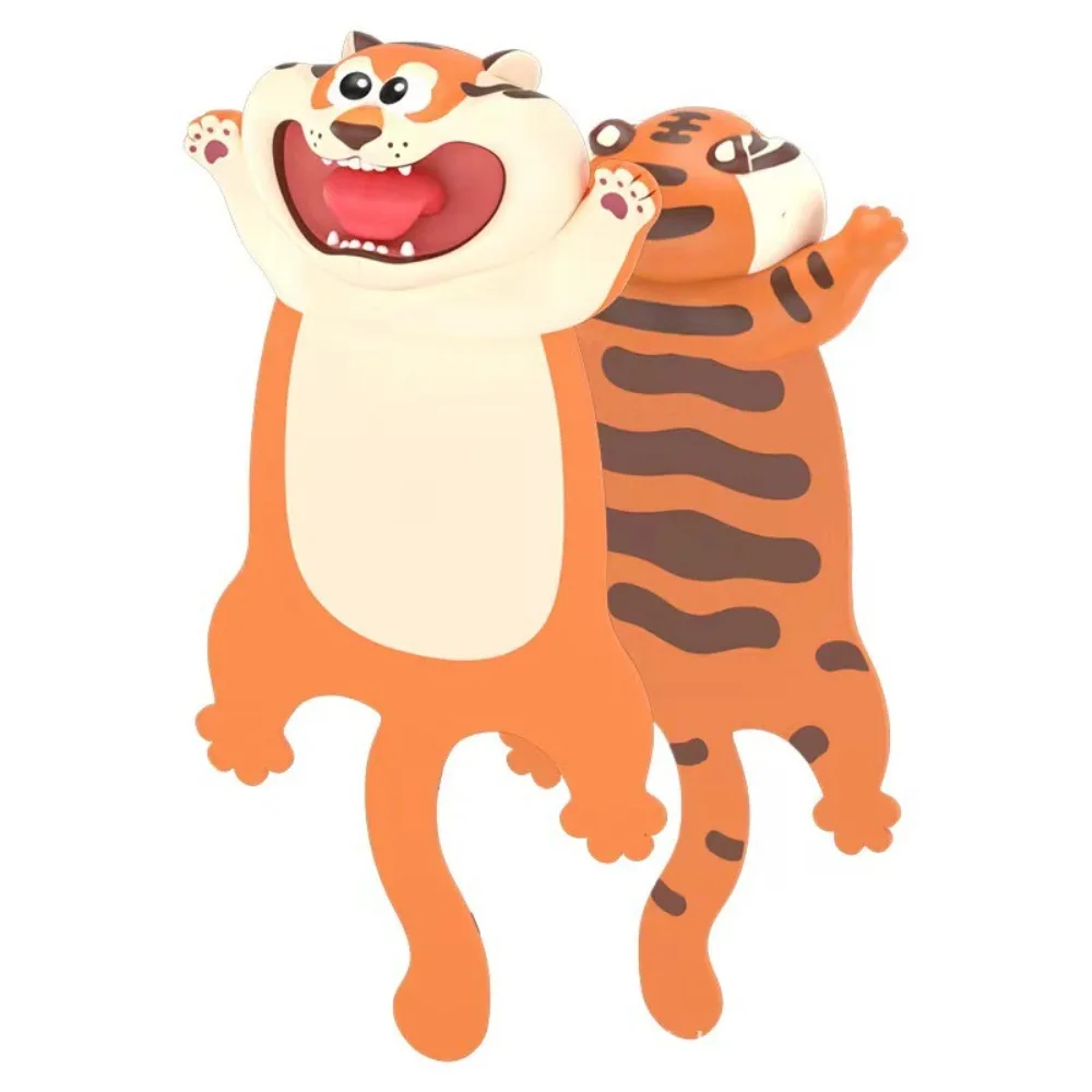 

Golden Monkey Squashed Animal Bookmark Alligator Tiger 3D Cartoon Book Marker PVC Reading Tool Panda Bookmark School Supplies