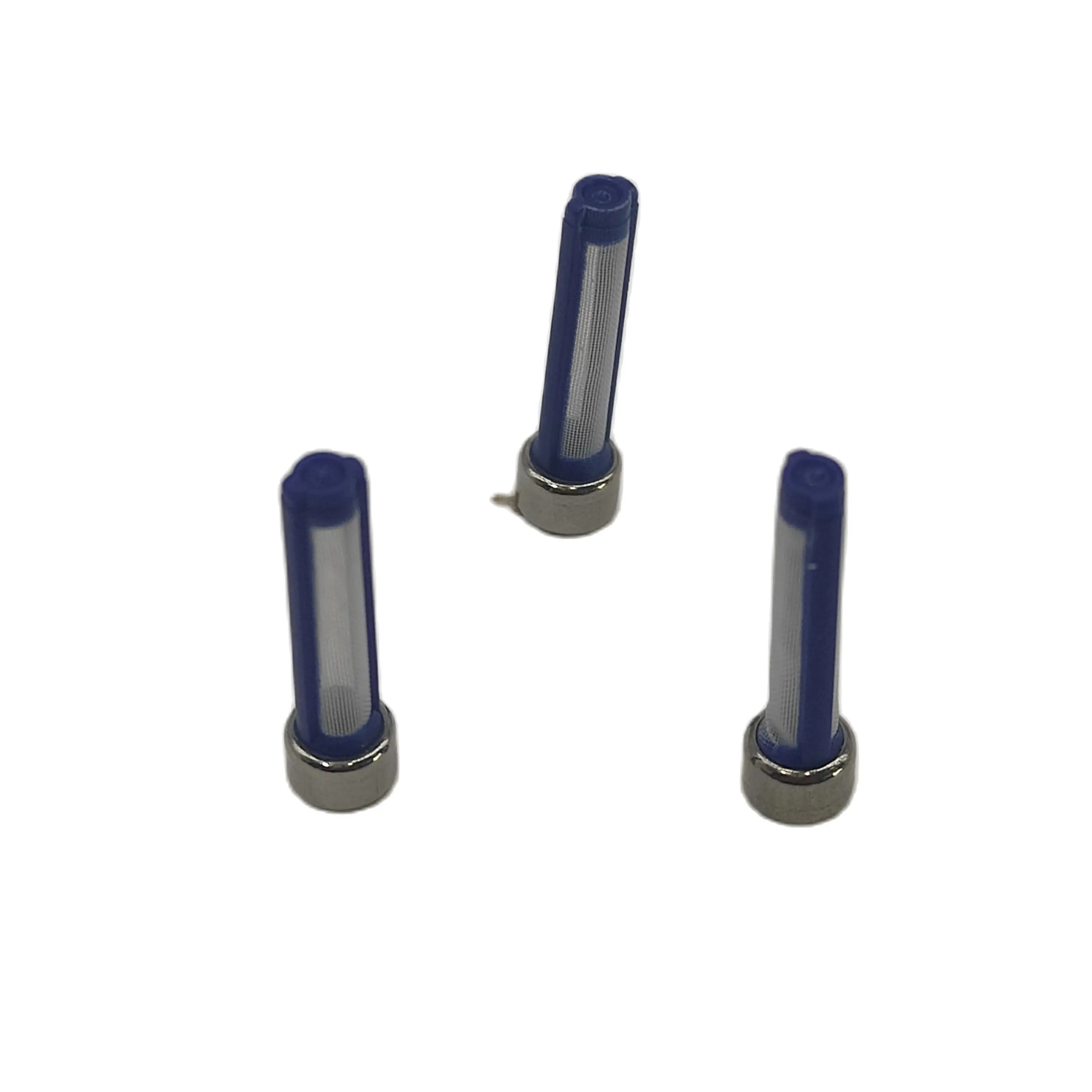 100 peças kits injetores de combustível 4.6*4.6*17.8mm 6.5 válvula reguladora de pressão filtro de aço inoxidável azul 100um
