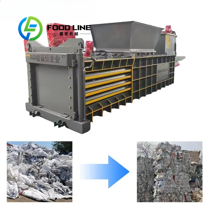 Anti Corrosion Horizontal Hydraulic Baler Special Surface Treatment Adapt To Humid Dust Factory And Outdoor Recycling Site