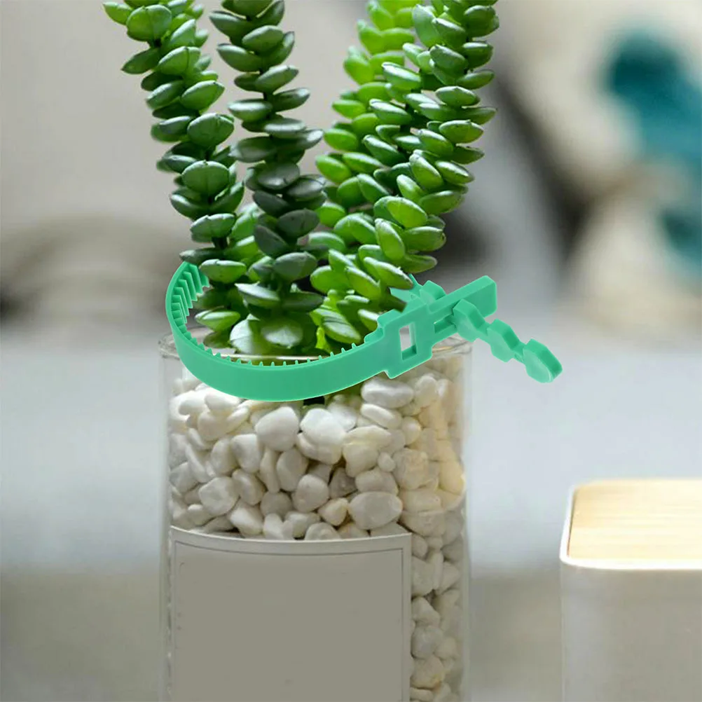 

12Pcs Garden Plant Twist Ties Adjustable Green Reusable Flexible Stem Support Bands for Tree Shrubs Vegetable Plants Cable