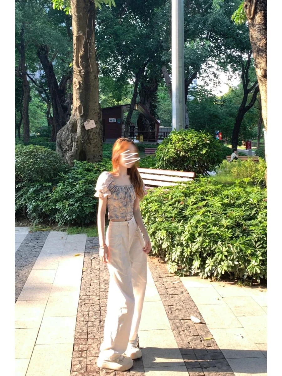 T-shirt estiva ort Sve da donna FlM Sle Bubble Sve Top in chiffon Gentle Wind Versailles Bubble ort Lunghezza