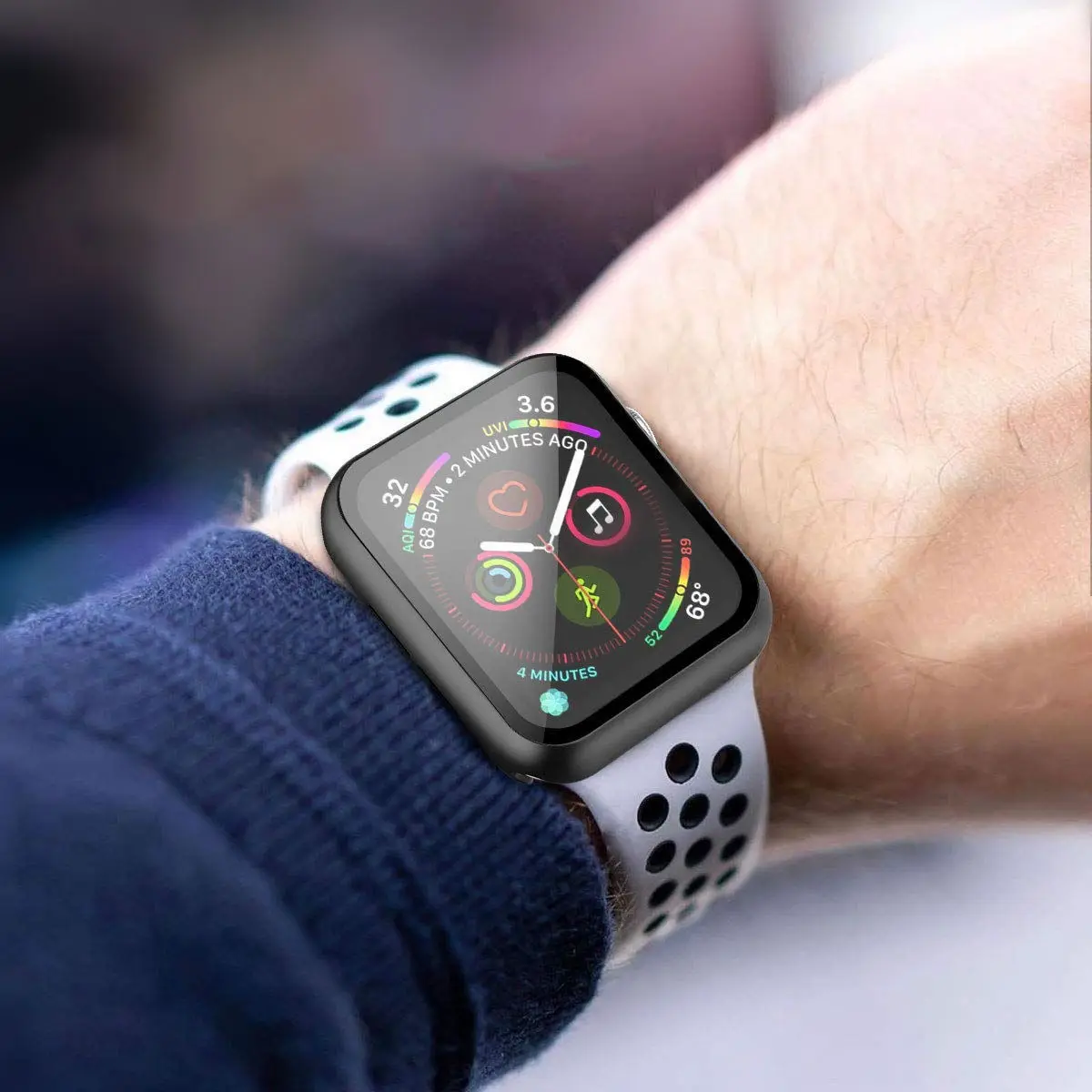 Закаленное стекло + чехол для Apple Watch 8, чехол 44 мм, 40 мм, 42 мм, 38 мм, бампер для ПК, защитная пленка для экрана iWatch series 7 6 5 4 3 se 41 мм 45 мм