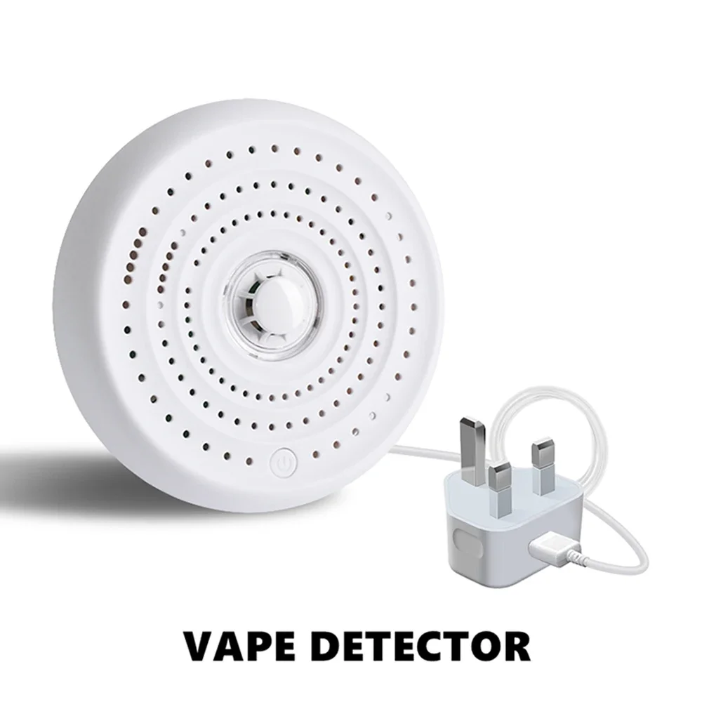 Tuya WiFi Vaping Detector PM2.5 Smoke Detector for Home/School with Temperature and humidity detection