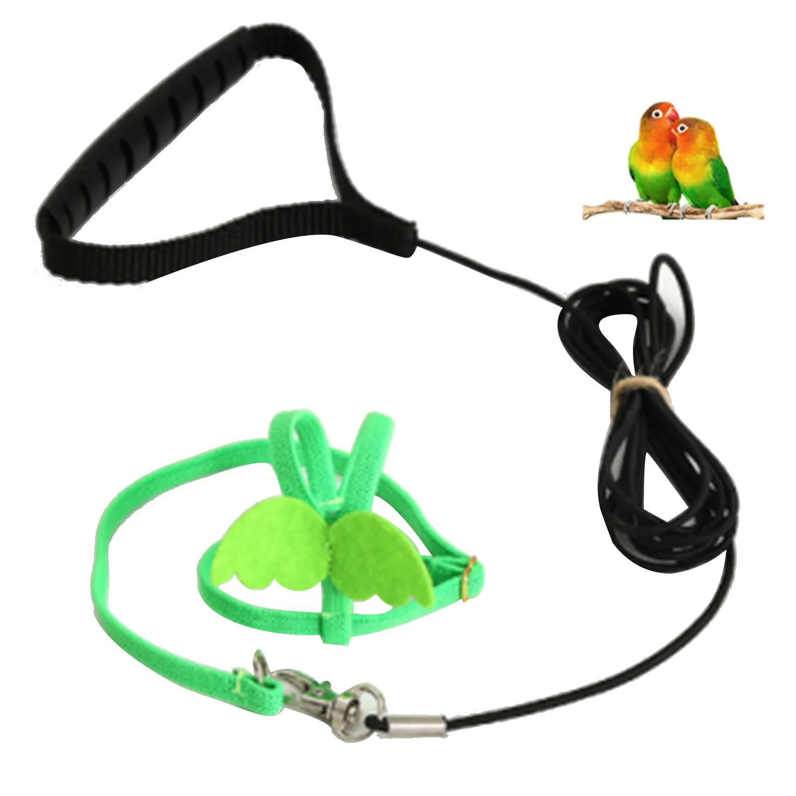 

Pet Bird Harness Leash Stretchy Birds Flying Harness Traction Rope For Conures Budgerigar Lovebird Cockatiel Mynah