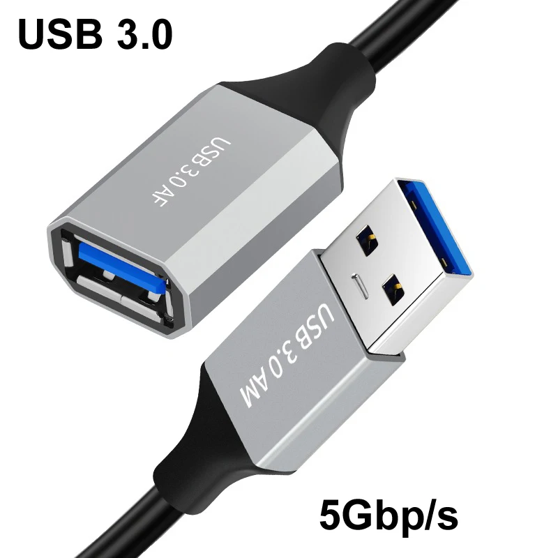 0.5M/1M USB 3.0 Extension Cable 5Gbp/s USB Cable Male to Female Extender Cord for Smart TV PS4 PS3 Xbox One SSD Laptop Extensi