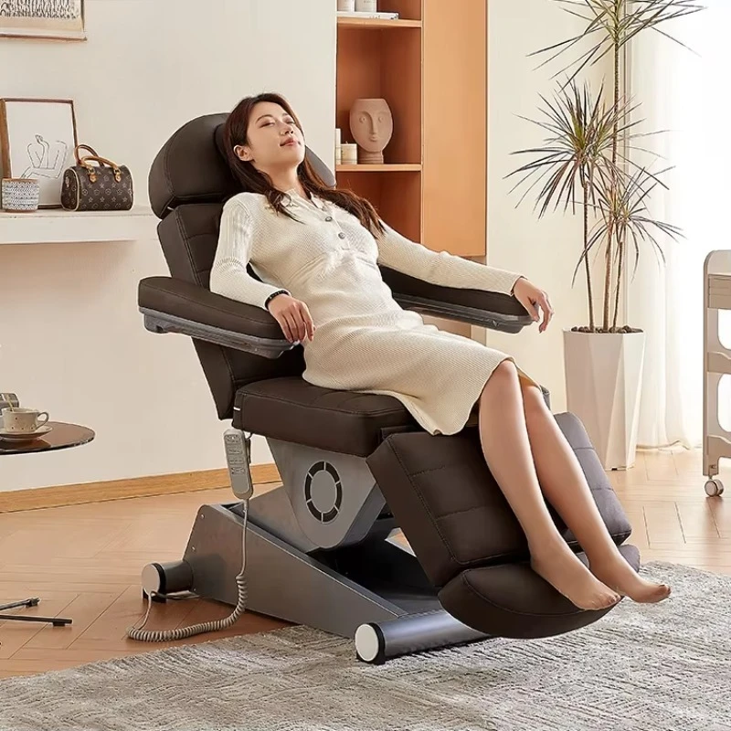 Modern Cosmetic Eyelash Spa Facial Recliner Massage Table Electric Beauty Bed