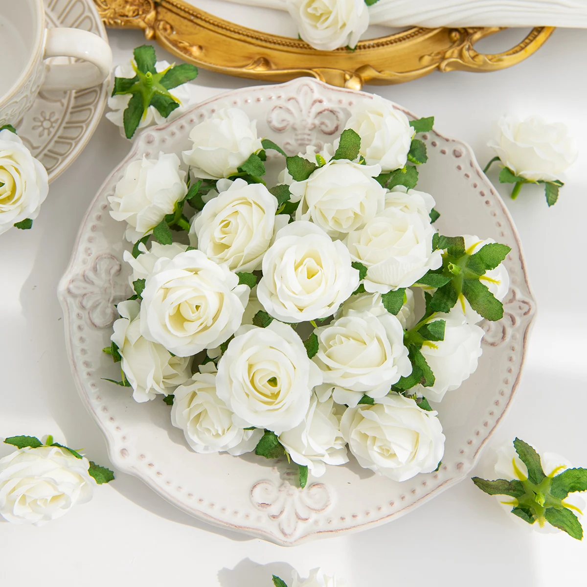 Künstliche Blumen Seide Rose Köpfe Hause Hochzeit Kranz Garten Decor Festival Indoor Party DIY Geschenke Box Sammelalben Handwerk Hotsale – Detail 13