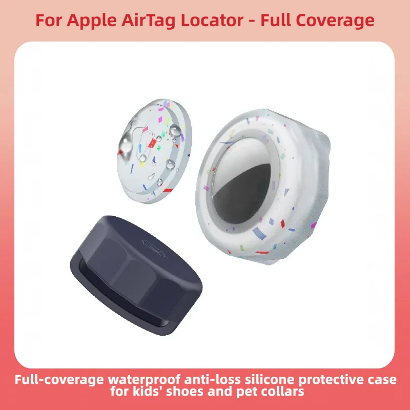 

Anti-loss Waterproof Case For Apple AirTag - Full Coverage Silicone Shell Perfect For Pet Collars And Kids' Shoes
