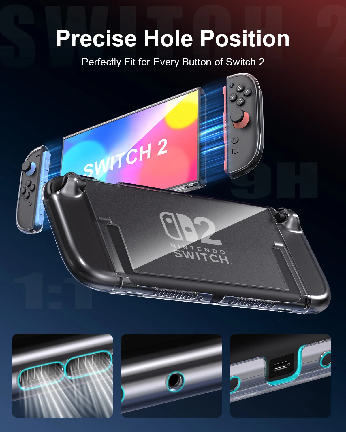 10 in 1 Switch 2アクセサリーキャリングケースバンドル（2枚の