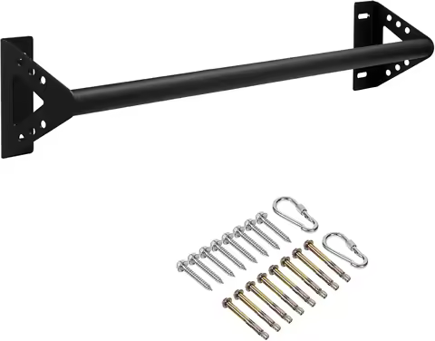 Wall Mounted Doorway Pull Up Bar, Heavy Duty Strength Training Pull-Up Bars for Doorframe, Support Beam or Joist Mount Thick Met