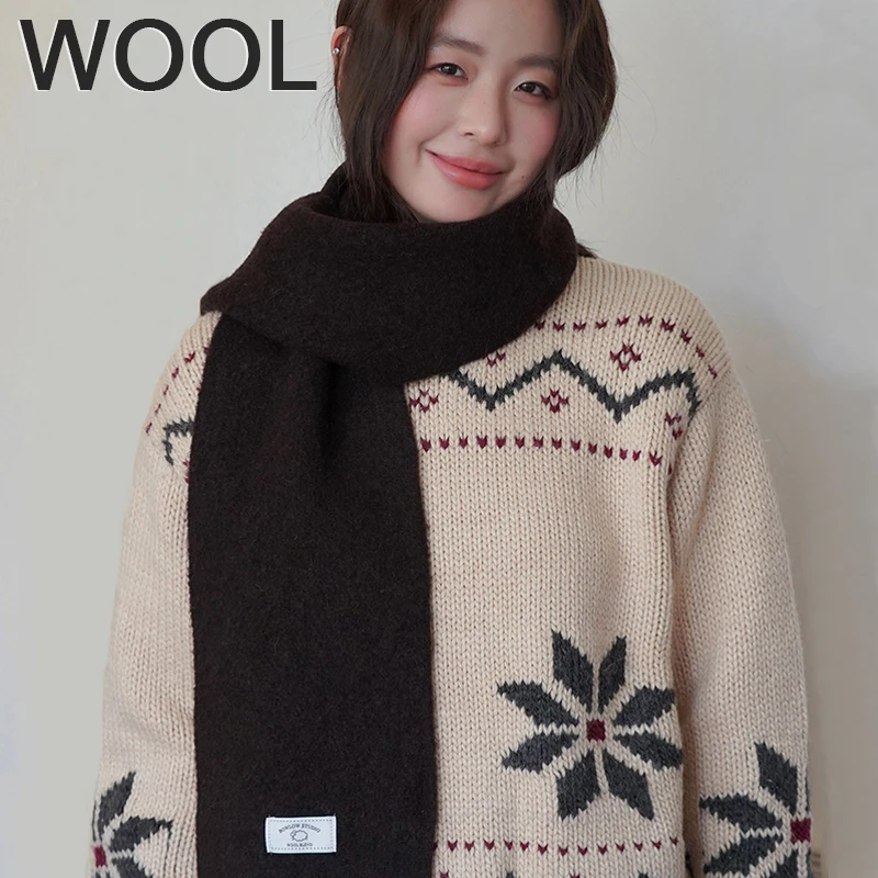 المرأة أوشحة شتوية الكشمير وشاح فتاة سوداء السيدات الشتاء وشاح من الصوف الساخن بيع بلون الأوشحة الدافئة الباردة واقية المعطف #1