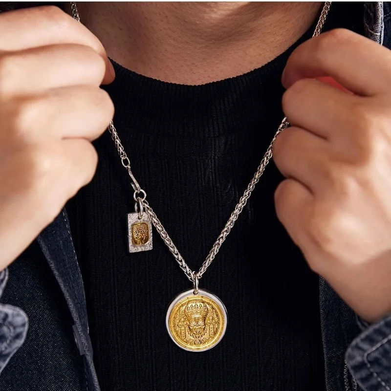 Copper plated Gold Fine Craft Edition Pendant for Men and Women, Handmade Necklace,  Wealth-Attracting and Luck-Enhancing