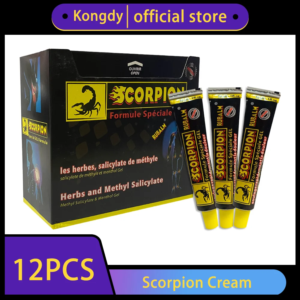 

KONGDY 1Box Scorpion Formula Body Care Cream, Natural Extract Quick Absorbing Soothing Gel Gentle Skin-Friendly for Daily Use