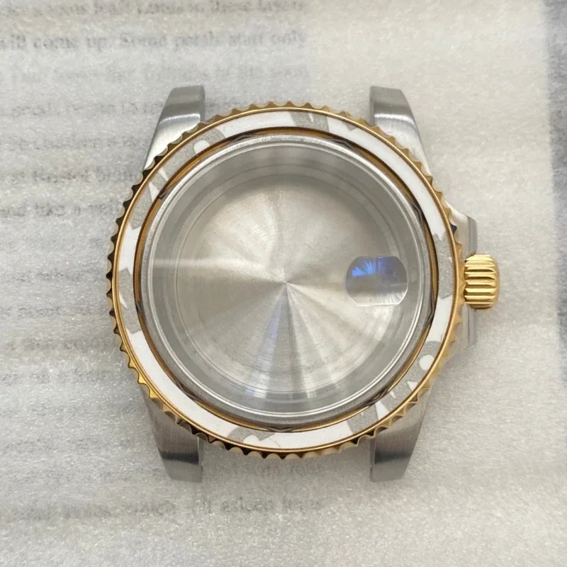 40mm SUB NH35 Gold Case 316 Stainless Steel Sapphire Glass Water Ghost for Dial Diameter 28.5 29mm Suitable for NH35 36 Movement