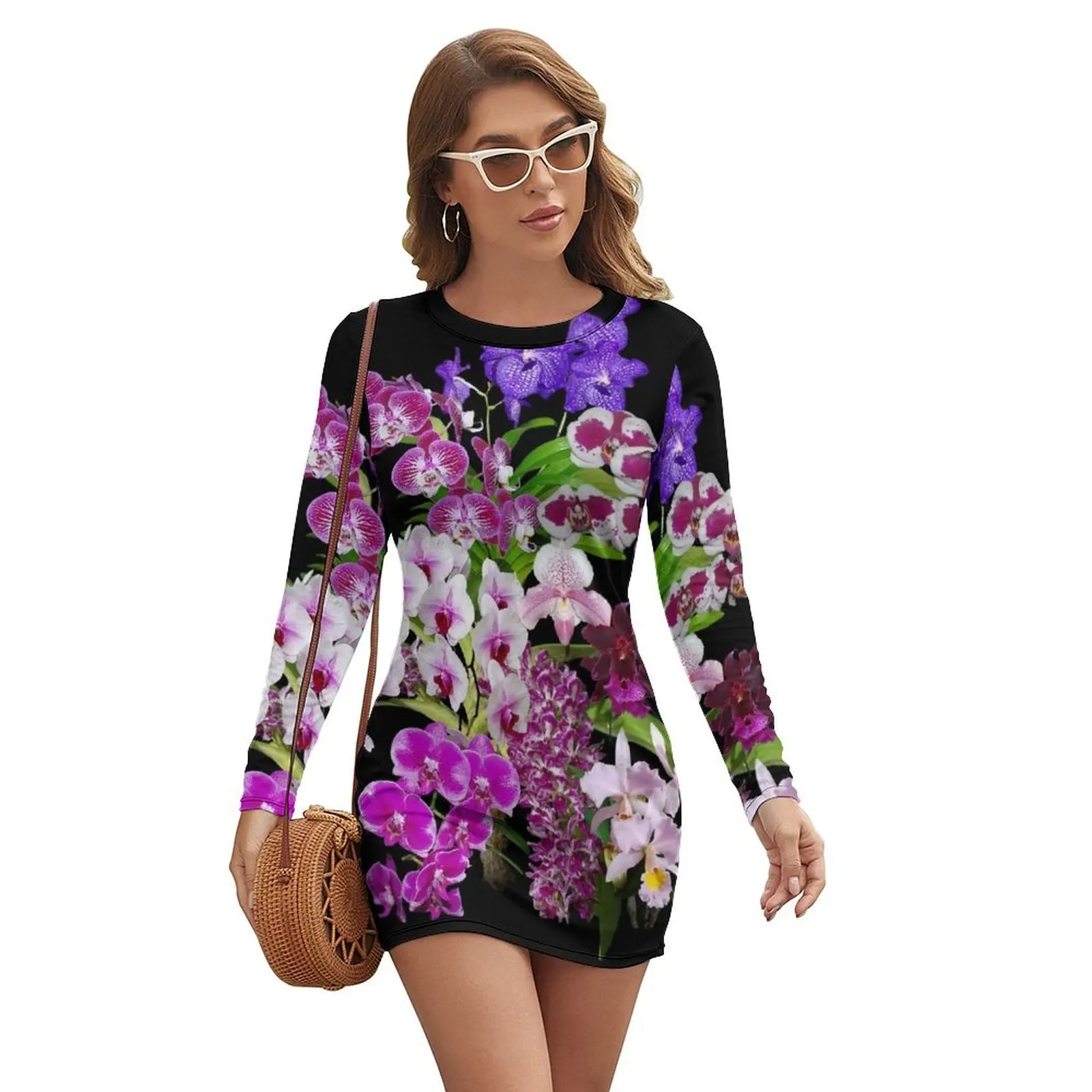 

Orchids - Cool and Restful Colors! Long-sleeved Dress dresses ladies 2024 summer women's evening dress 2024 dresses for womens