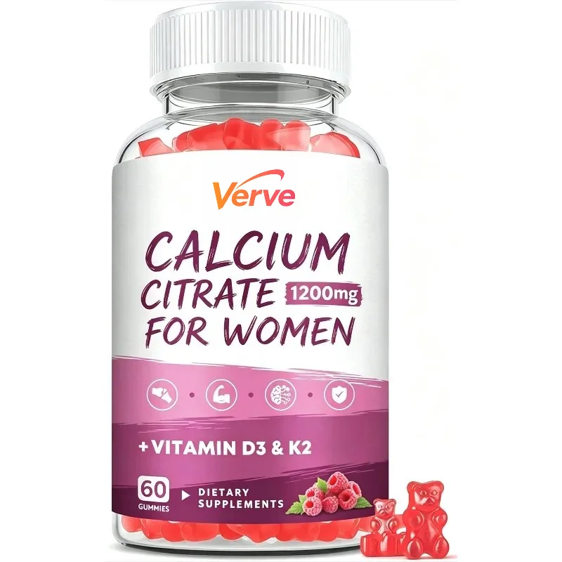 1000mg Calcium Citrate Soft Candy, A Female Calcium Supplement for Bone, Muscle, and Immune Support
