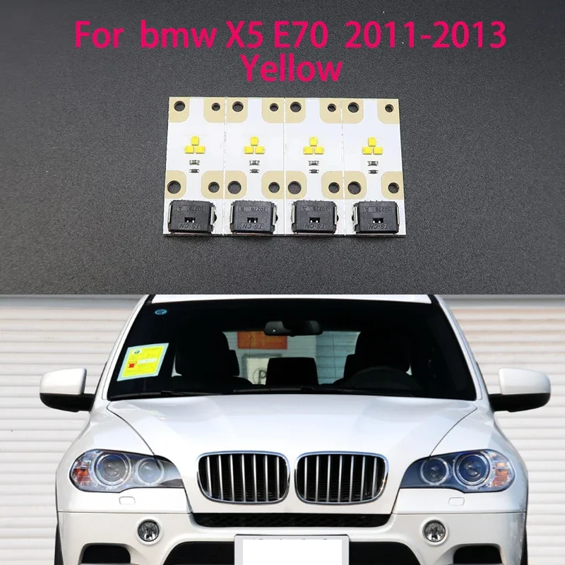 

Yellow Car Hernia Headlight DRL Chip Ballast LED Boards For bmw X5 E70 2011-2013 LOW