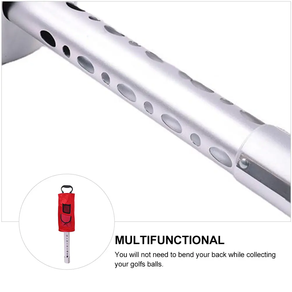

70-Ball Golf Ball Picker Collector Tube Lightweight Durable Portable Storage Retriever Practical Pick-Up Bag Training Tool