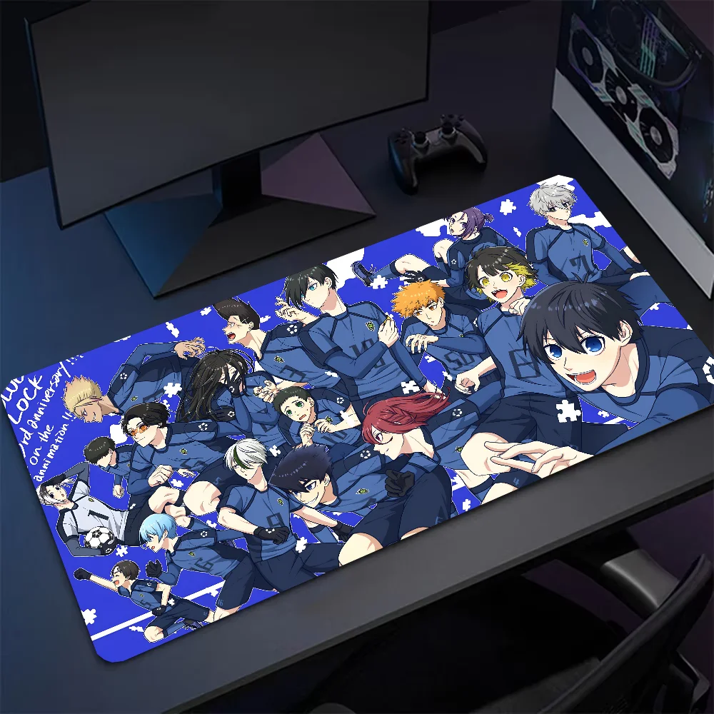 Anime Blue Lock Mousepad Large Gaming Mouse Pad LockEdge Thickened Computer Keyboard Table Desk Mat