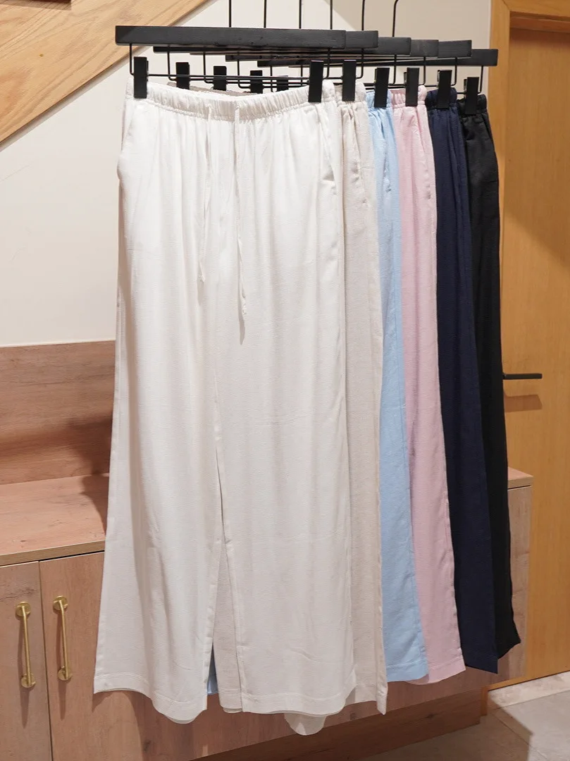 New Pink Drawstring Straight Sweatpants Women Spring Summer Wide Leg Beach Beach Pants Vintage Streetwear Casual Sports Trousers