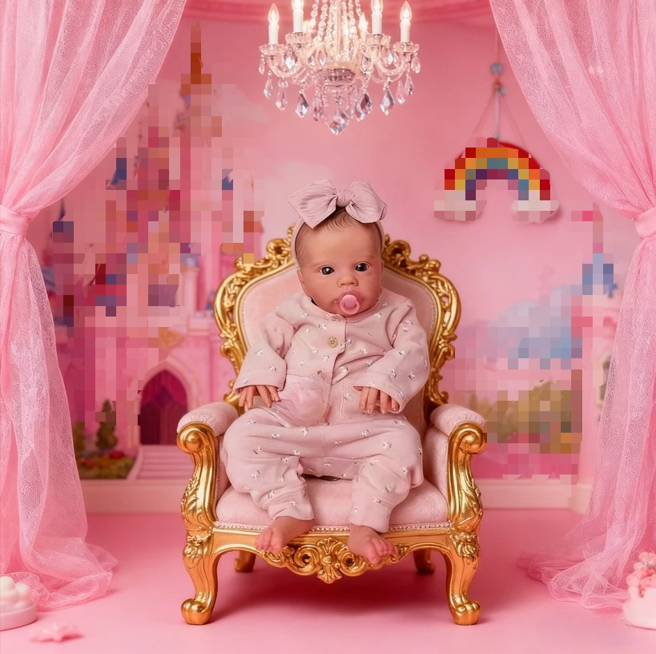 NPK 18'' Ręcznie Robiona Lalka Reborn z Widoczną Skórą Malowaną 3D, Primrose Awake, Bawełniany Korpus, Realistyczna Lalka Kolekcjonerska, Realistyczna Lalka Artystyczna, Prezent