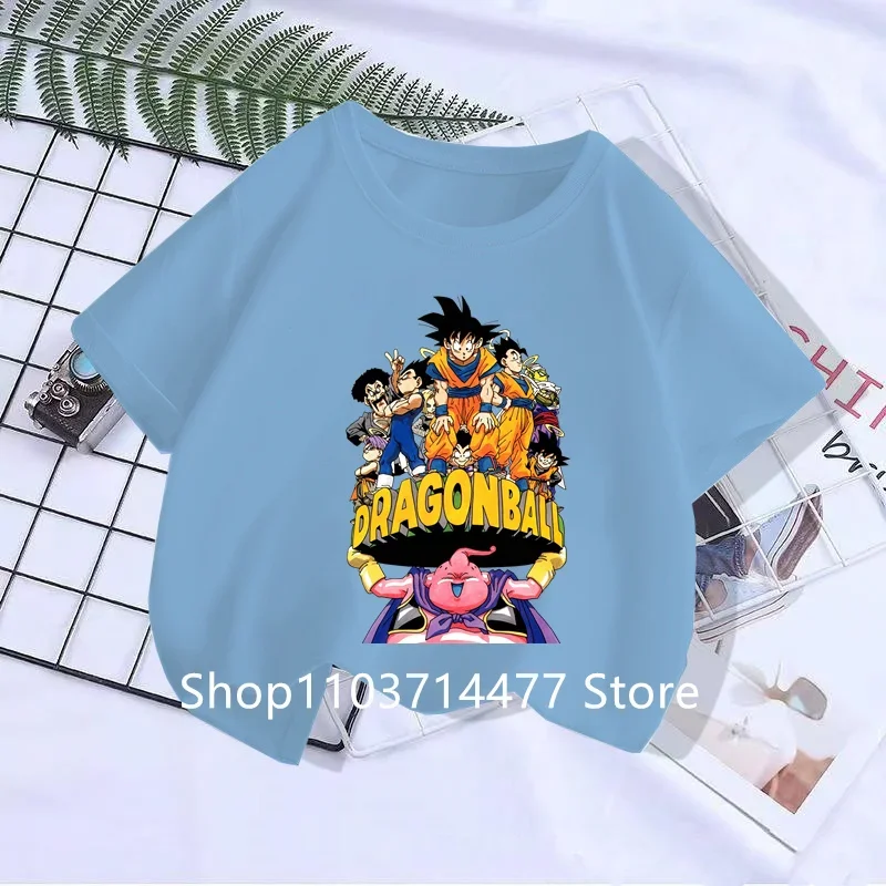 DragonBall  T Shirt Children Kawaii Funny Summer Cartoon T-shirt for Boys Girls Kid Clothing Unisex Short Sleeves