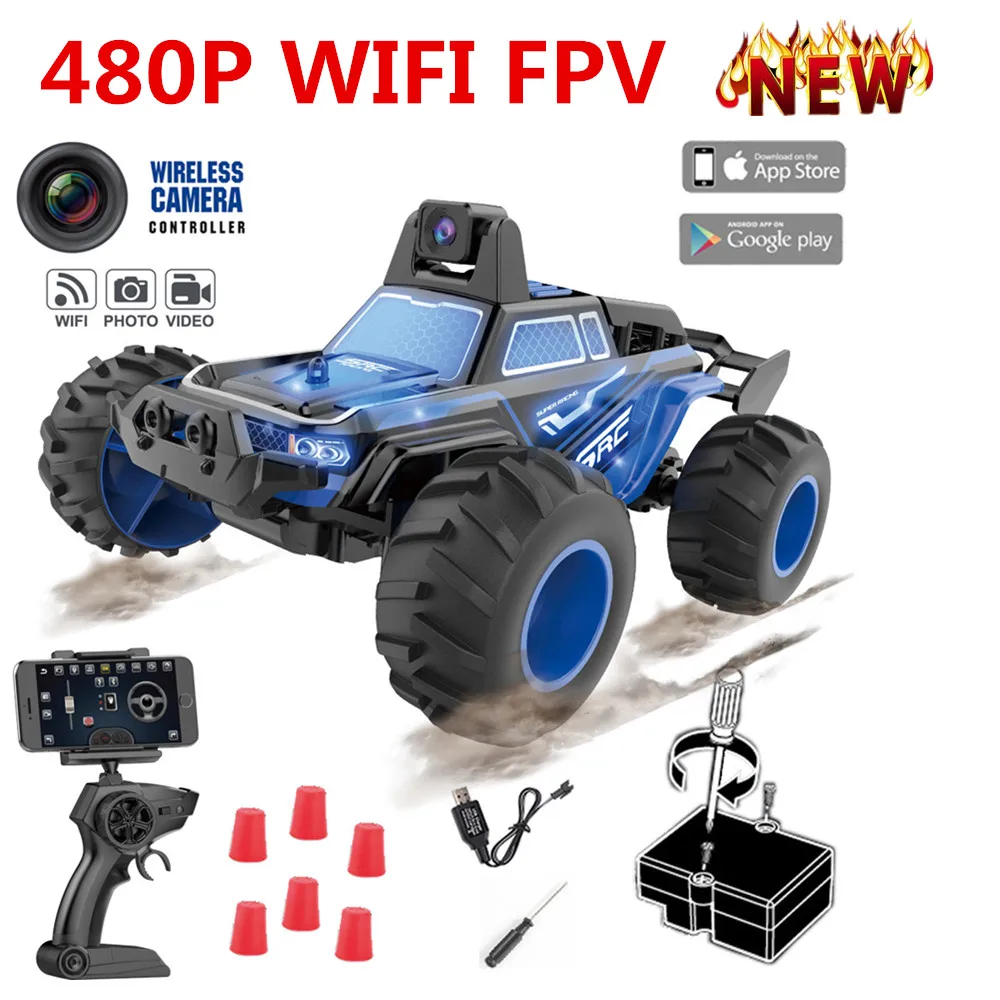 

FPV Rc Car With Camera HD 480P WIFI 1:32 2.4Ghz Radio control Remote Control Car Climbing Toys RTR Toy