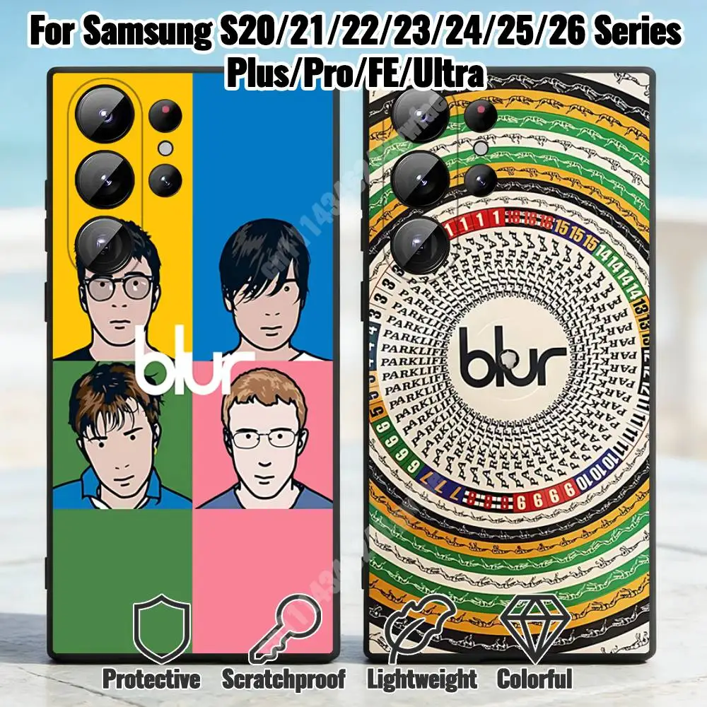 B-Blur Britpop Band D-Damon Albarn-S Phone Case for Samsung Galaxy S21 22 23 Ultra Plus S24 25 26 FE Lite TPU Protector